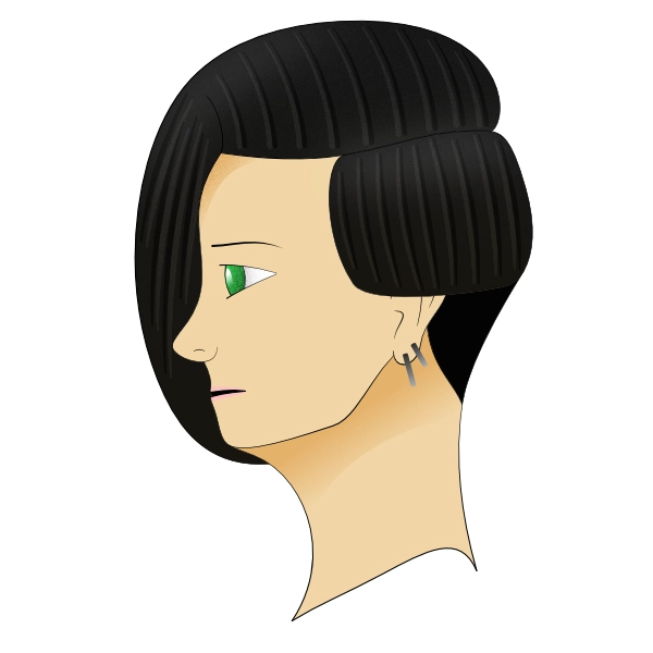 Portrait d'un personnage en dessin vectoriel