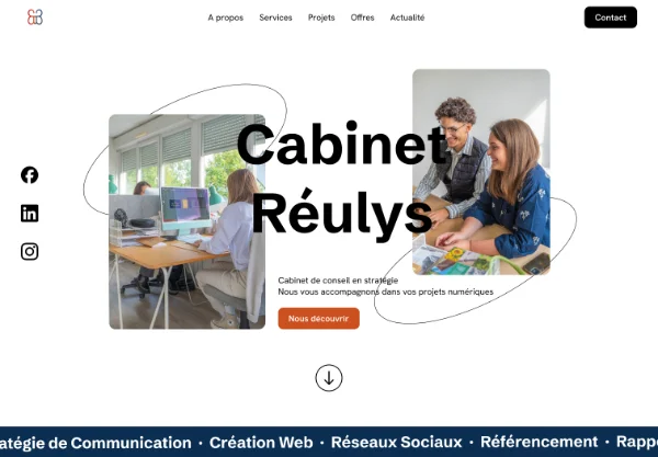 Création du nouveau site de Réulys
